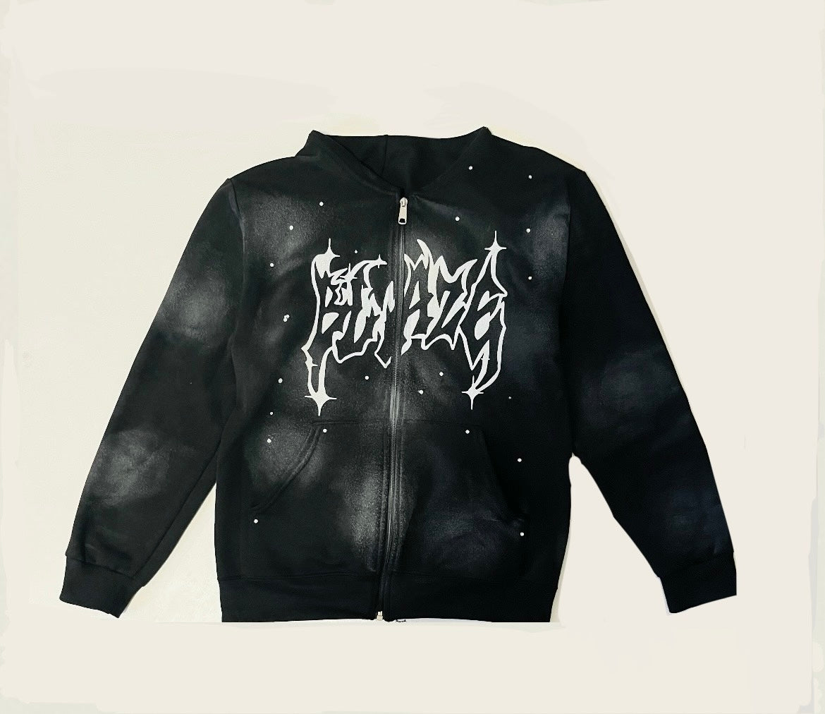 Blaze Spray Hoodie Rhinestone
