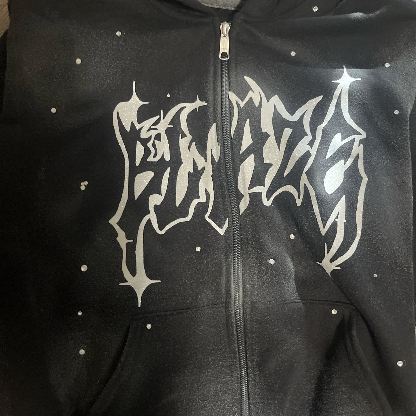Blaze Spray Hoodie Rhinestone